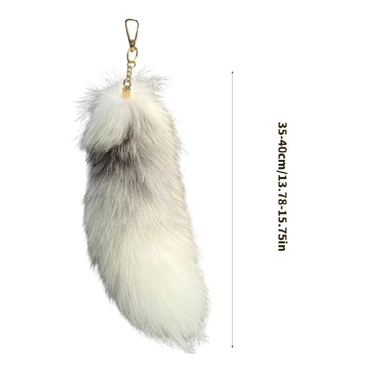 Animal Tail Keychain Faux Car Keys Organiser Handbag Charm Gift for Her Stylish Handbag Decoration