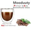 6 Stück Doppelwandiges Glas 80ml Süße Tassen Kaffeetassen Trinkgläser für Getränke Personalisierte Tasse Bier Teetassenset