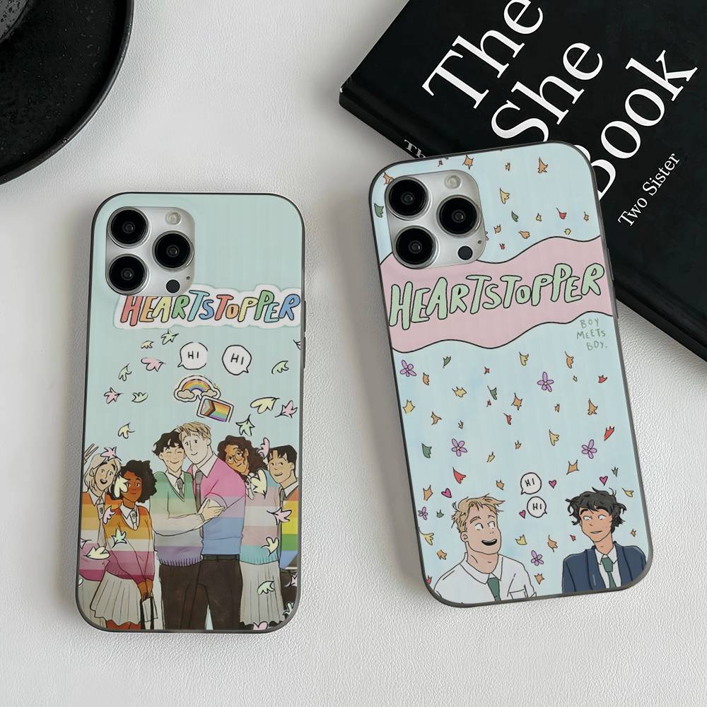 New Heartstopper Anime Stripe Corrugated Shockprof Phone Case For IPhone 17 16 15 14 13 12 11 Pro Max Plus Pro Cover
