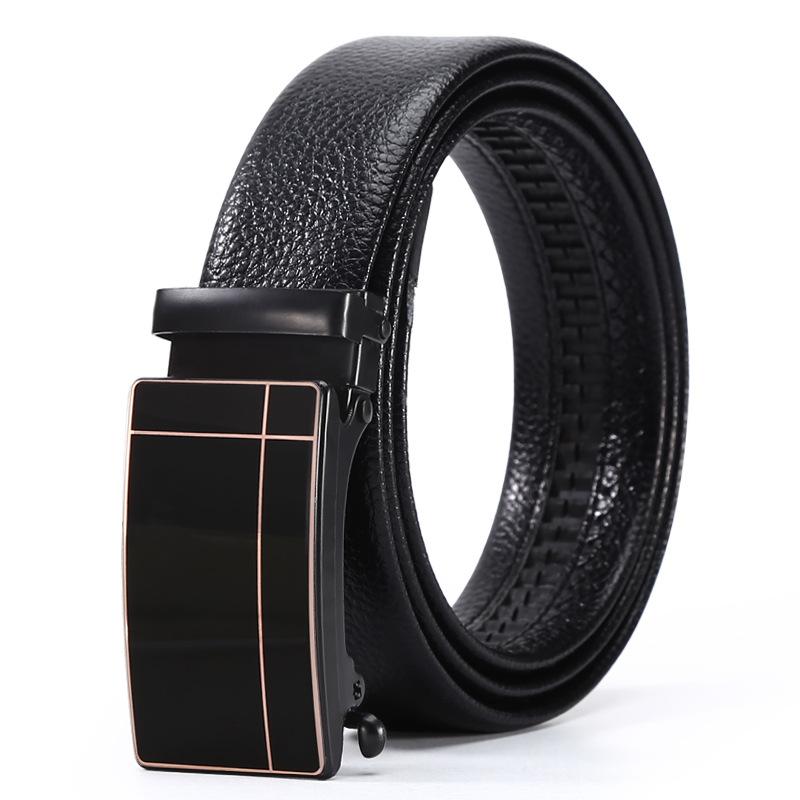 Belt Men'S Automatic Buckle Belt Zhongqing Business Cowhide Belt