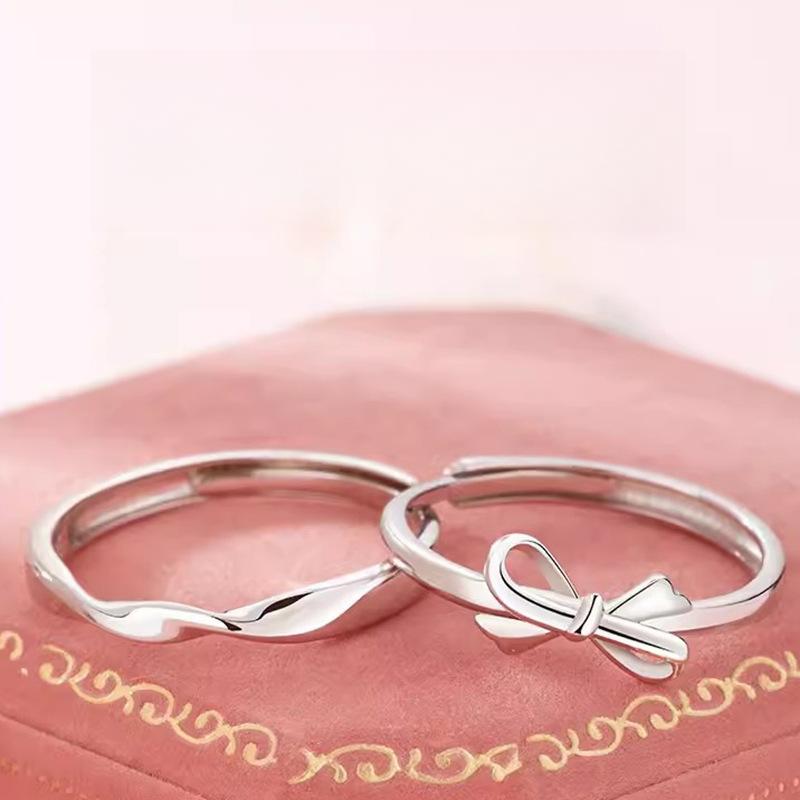 

Fate Three Life Couple Ring A Pair of Light Luxury Niche Design High Sense Ring Trendy Men and Women Ring