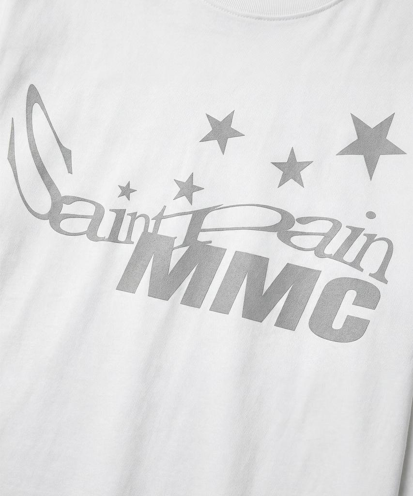 SAINTPAIN Sp Lettering Star Heavyweight Crop Long Sleeve White