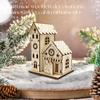 Christmas Glowing Wooden House Decoration Holiday Desktop Decoration Suitable For Holiday Parties And Home Decor Christmas Gifts