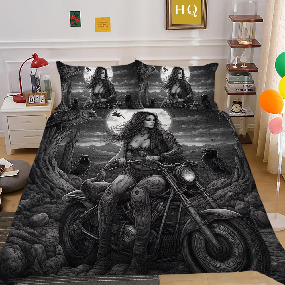 3D Beauty Skull Printing Bedspreads Twin Size Polyester Home Bedding Set Boy High Quality Home Duvet Cover Set