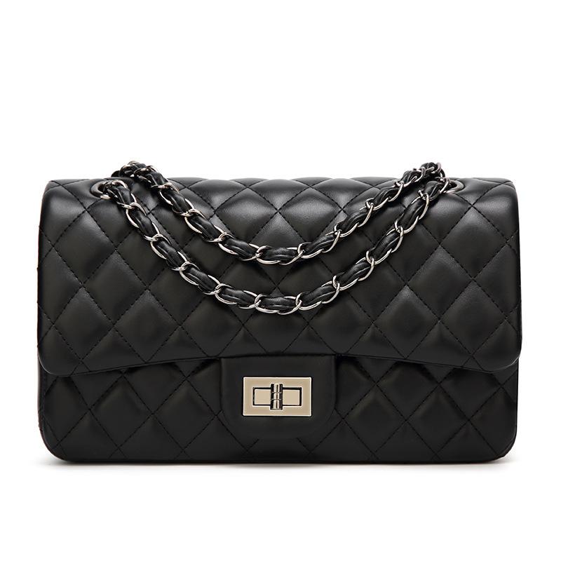 New sheep pattern soft surface rhombus chain bag, classic hot mom women's bag, simple shoulder messenger bag