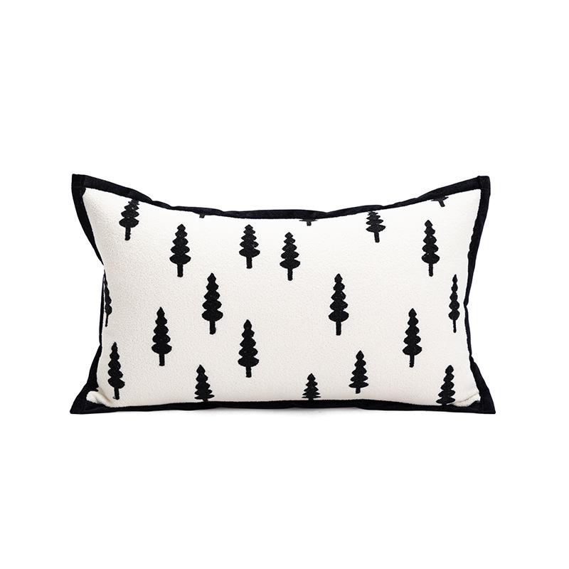 Black and White American Sofa Pillow Cover, Pillowcase, Simple, Sofa Pillowcase Cover, No Filling