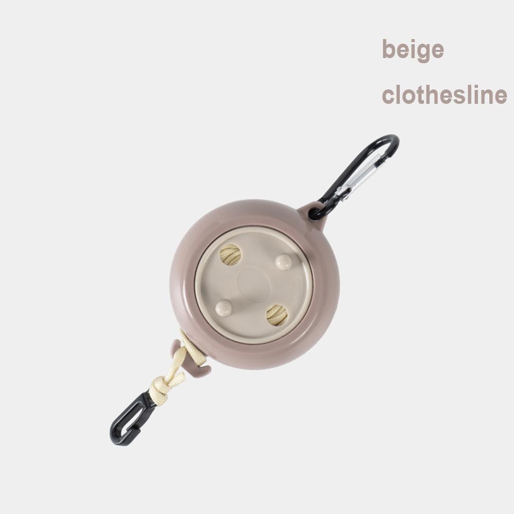 UNTIOR 10M Retractable Clothes Drying Rack Rope Outdoor Portable Clothesline Storage Clothes Line Drying Line Camping бежевый