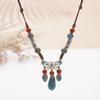 Tassel Earrings Necklaces Jewelry Set Geometric Tassel Forehead Headband  Women