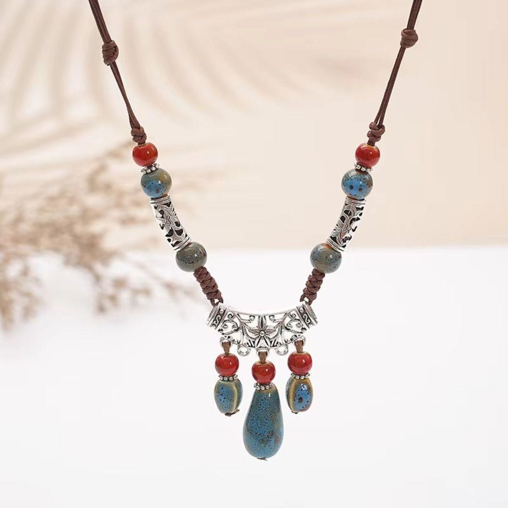 Tassel Earrings Necklaces Jewelry Set Geometric Tassel Forehead Headband Women
