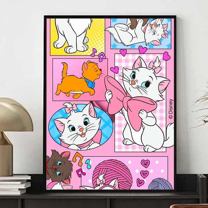 Disney Diamond Painting 5D DIY Kitty Adventure Illustration Art Mosaic Embroidery Decoration Cross Stitch Gift