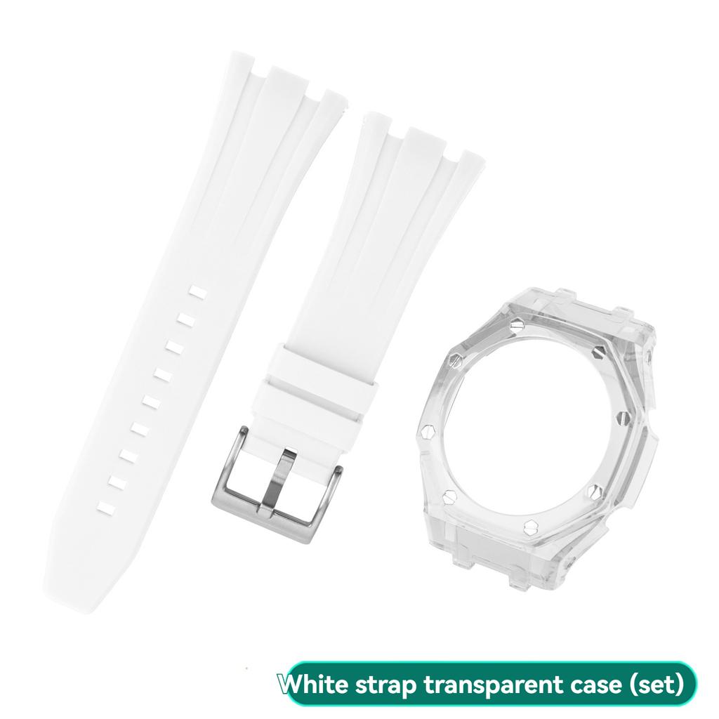 Ga2100 Silicone Mod Kit Strap Case Set For Casio GA-2100/2110 GA-B2100 Transparent Glacier Case Watchband With Refit Tool
