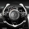 Carbon Fiber +Leather Car Steering Wheel Cover 38cm For MINI COOPER S JCW ONE F54 F55 F56 F60 R60 R61 Auto Accessories