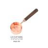 Gold-Plated Stainless Steel Measuring Cups & Spoons Set with Acacia Wood Handles – 8 Pieces