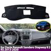 Voor Dacia Renault Sandero Stepway II 2 RS 2013- Antislip Dashboardhoes Beschermende Mat Auto Accessoires Zonnescherm Tapijt