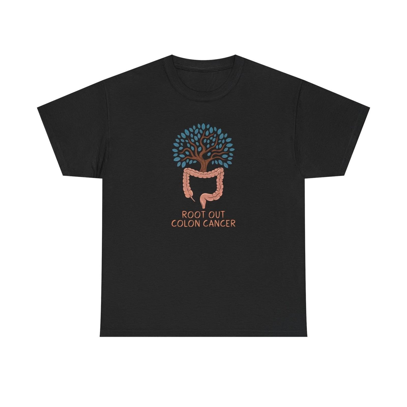 Colon Cancer Awareness Tee - Root Out Colon Cancer XL