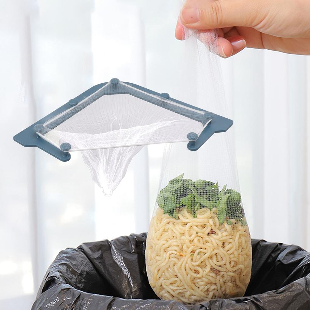 2 Sets   Houder Filter Stabiele Hoek Spoelbakzeef met 100 STuks Spoelbakzeefzakken voor Keukenafval Restjes