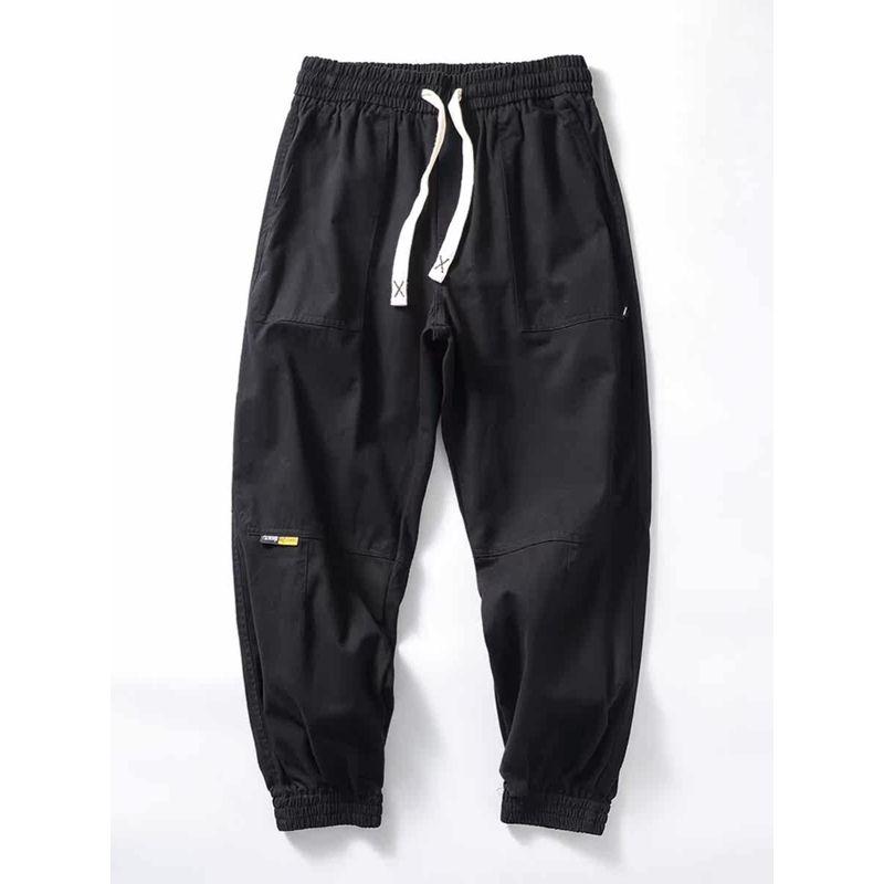 Trendy Retro Pure Cotton Jogger Pants Autumn Straight Cargo Pants