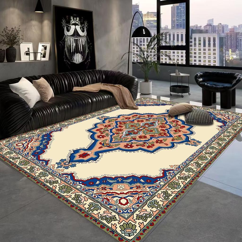 Turkey Bohemian Area Rug Persian Large Carpet for Living Room Bedroom Non-slip Floor Mat Decoration