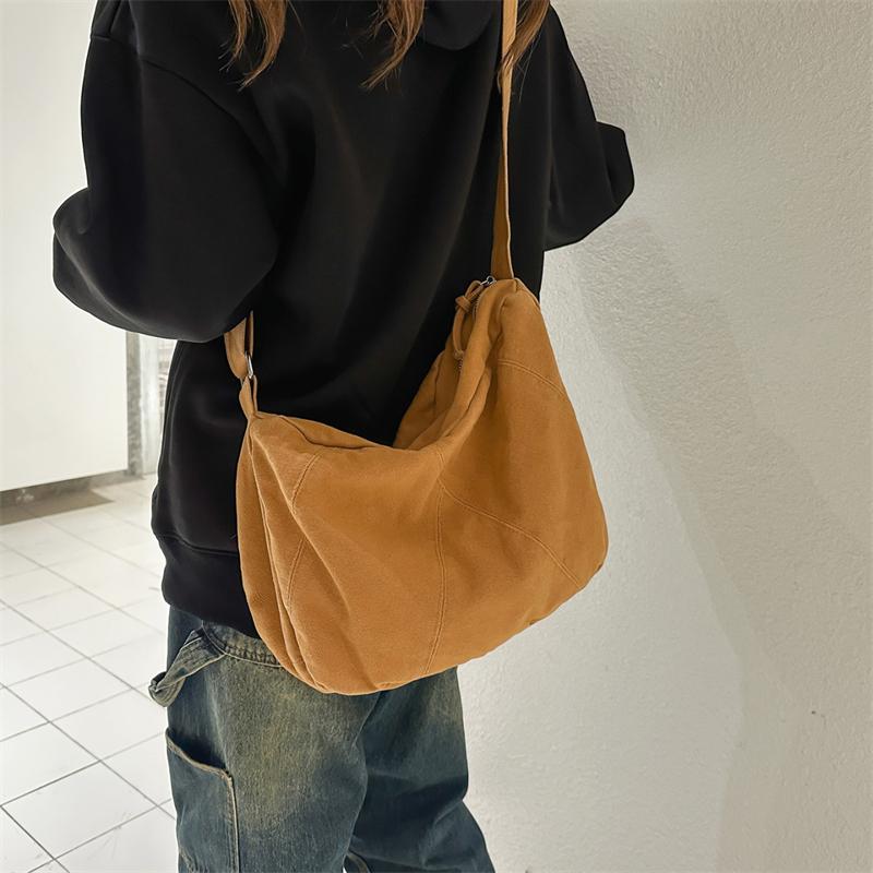 Borsa a Spalla in Tela Monocolore da Donna Unisex per Studenti Universitari Borsa a Tracolla per Ragazzo/Ragazza Borsa Quotidiana Casual per lo Shopping Borsa da Viaggio