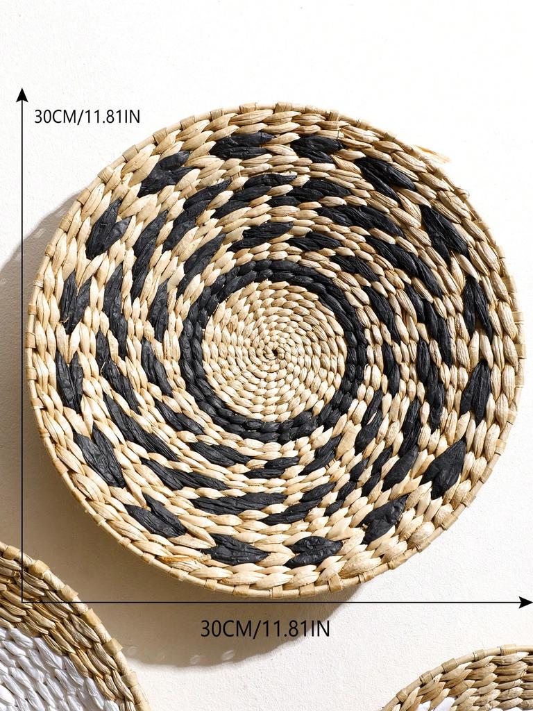 Seagrass Article Wall Basket Hanging Decor Handmade Boho Home Decoration Room Decors Aesthetic for Living Room Bedroom Ornament
