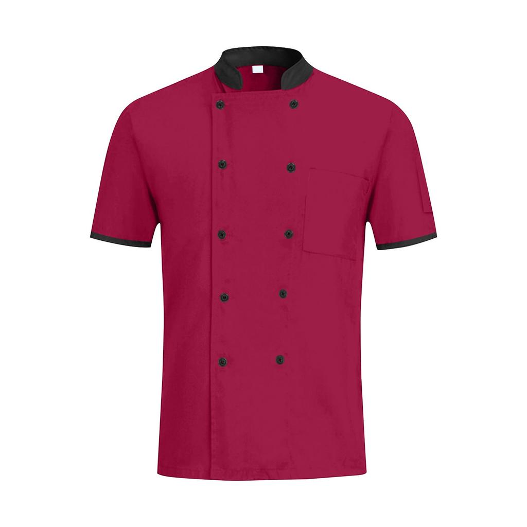 Chef Uniform Summer Short-sleeved Thin Work Clothes For Men And Women In Hotel Catering Kitchen Service Restaurant Baking Cakes