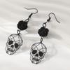 Gothic Punk Skull Rose Earrings - New Europe & America Trend