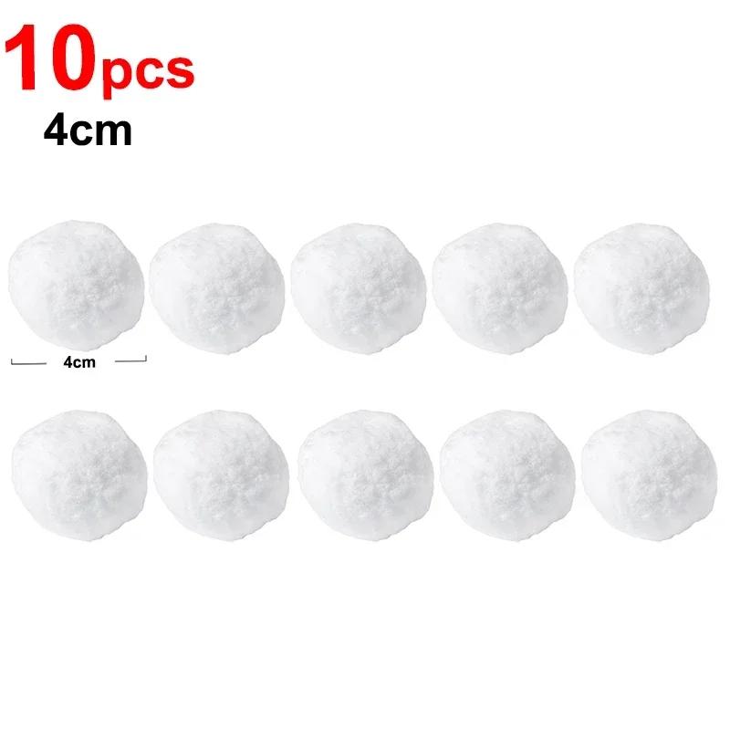Snow Ball White Fur Pompom Toy Balls Children Kids Playing Toys Winter Outdoor Frolic Snowballs Christmas Xmas Tree Decoration