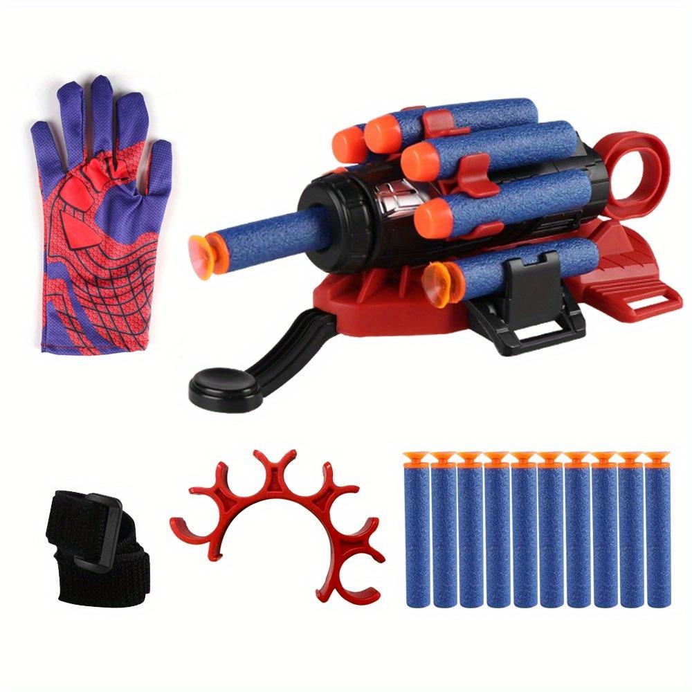 Non-Toxic With 10 Suckers Upgrade Launcher Spray Wrist Gloves Launch Soft Bullet Toy