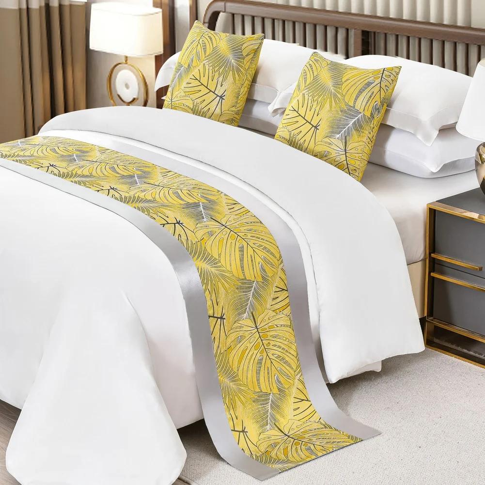 Luxury Floral Bedspreads Bed Runner Throw Bedding Single Queen King Bed Cover Towel Home Hotel Decorations