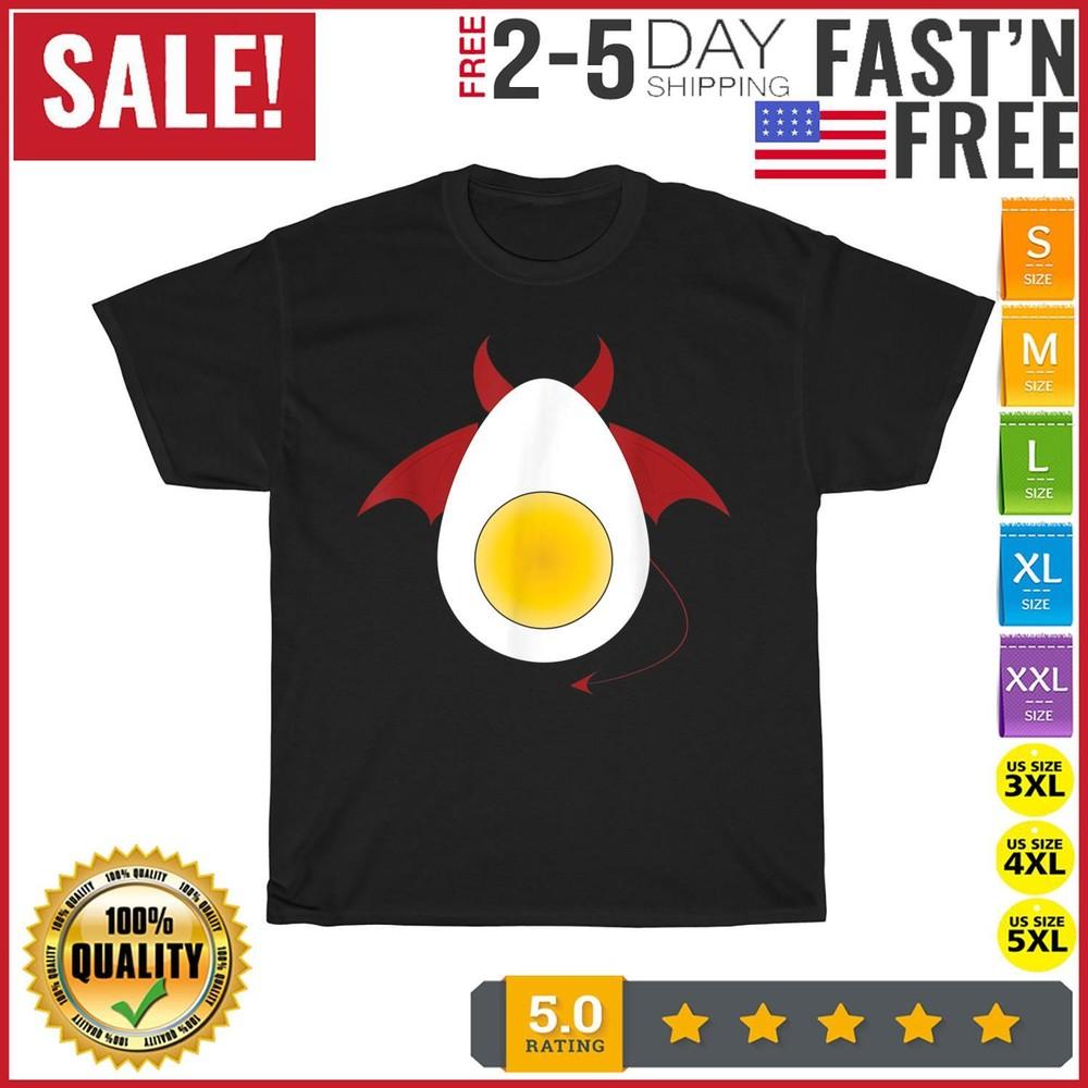 

Deviled Egg Costume Devil Horns Halloween Love Eggs Vintage T Shirt Men Women S