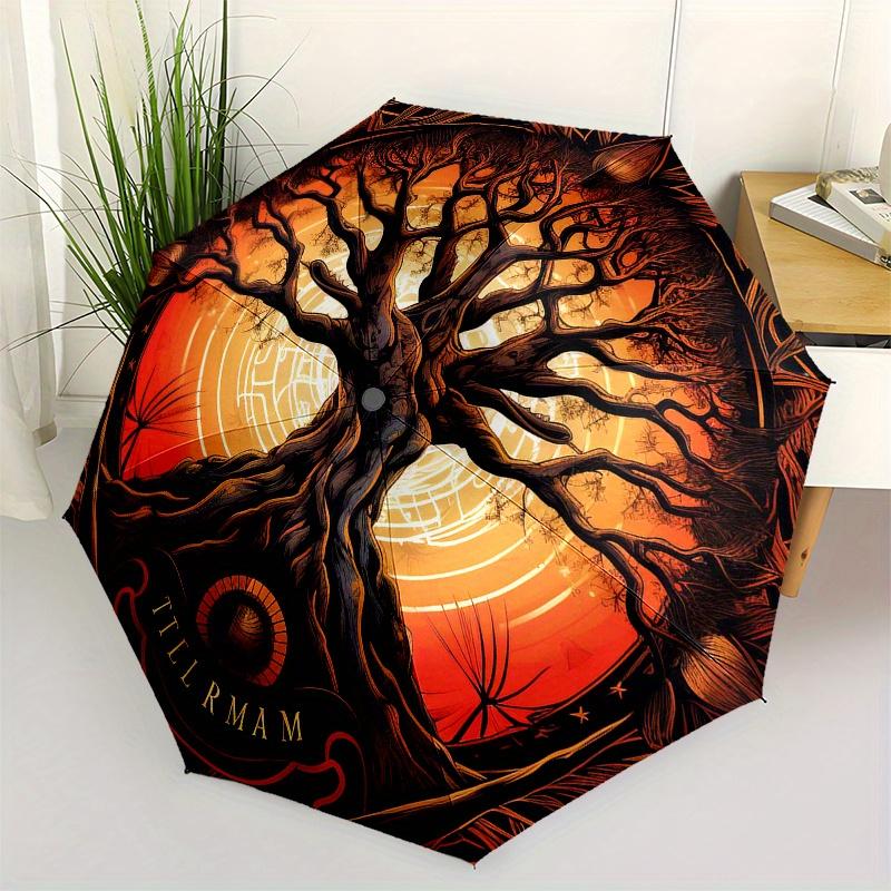 Tree of Life Circular Wall Art: Nature s Eternal Symbol in Vibrant Colors Umbrella, Christmas Gift Y86