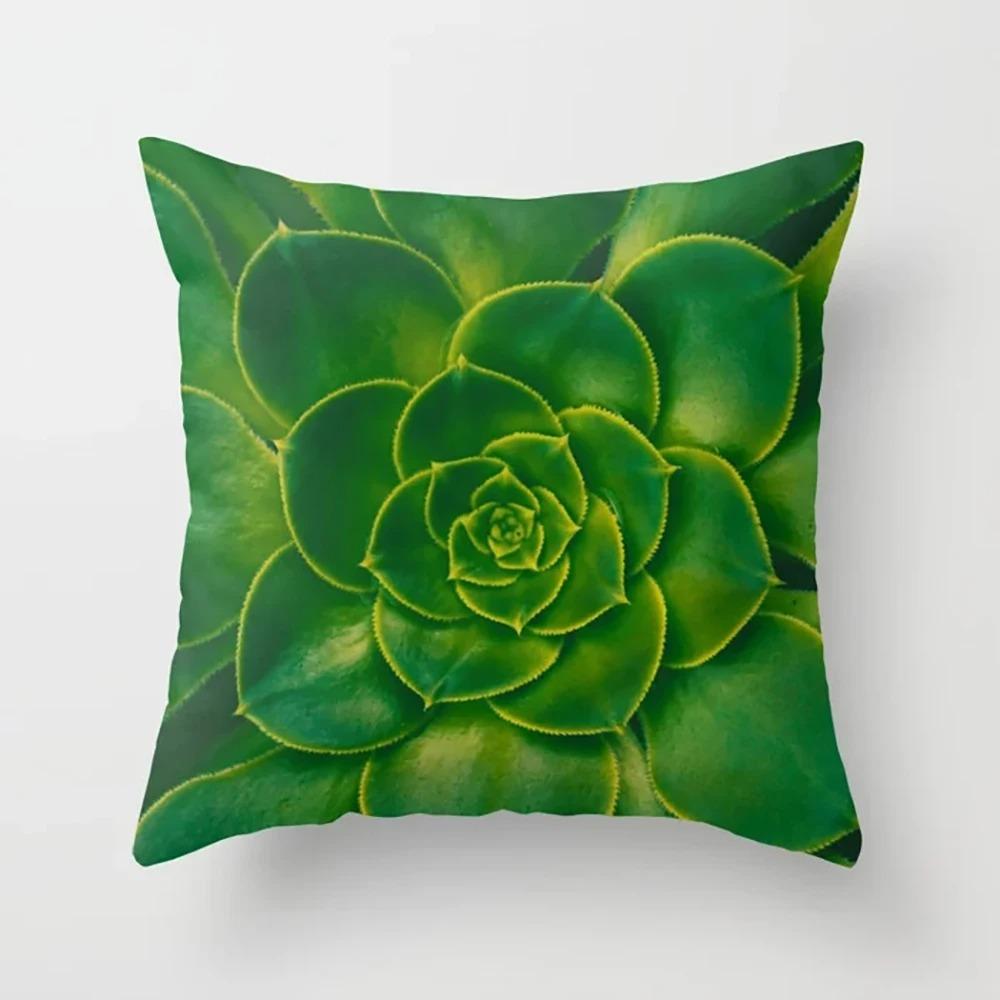 Green Plant Leaf Pillowcase Car Ornaments Office Living Room Home Pillowcase