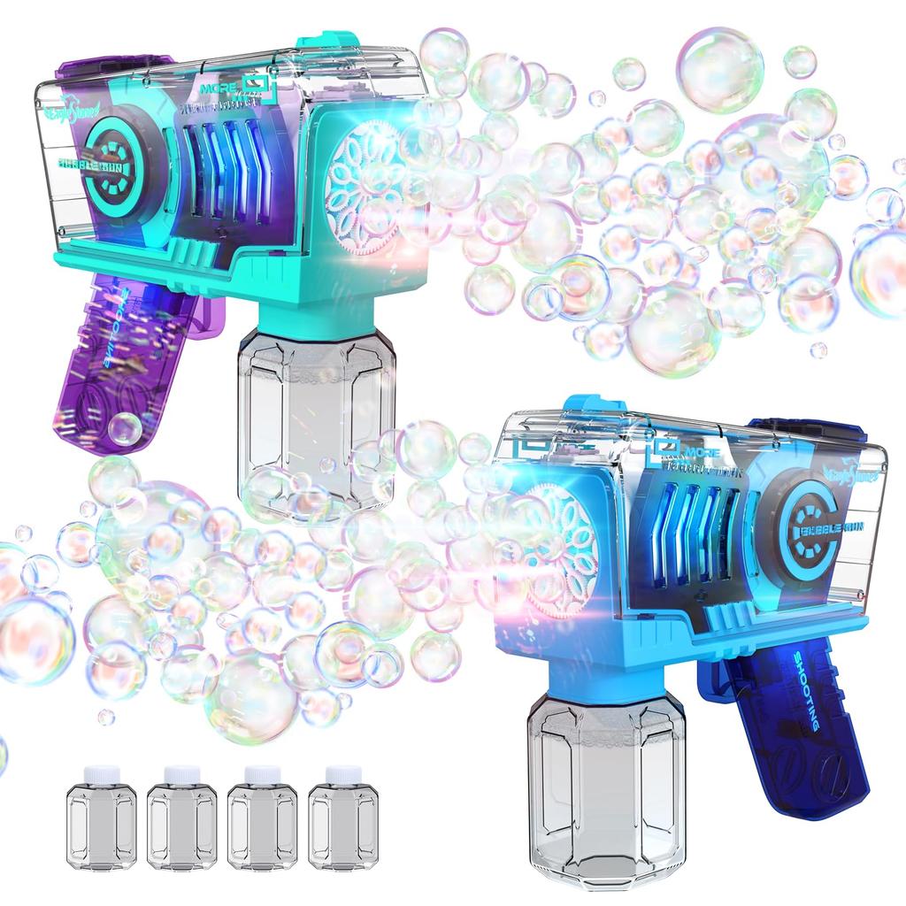 Pistola de burbujas de jabón eléctrica EagleStone, juguete para