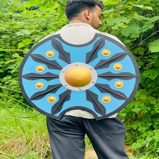 Troy Wooden Shield  Greek Warrior Shield Ancient Bronze Battle Shield  Spartan Shield Prop  Cosplay Wall Decor Wooden Wall Decor