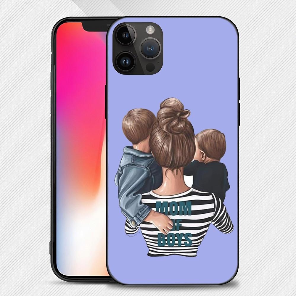 Mom Woman Baby Phone Case Iphone15 14 13 12 11 Pro Max Mini X 7 8 Soft Case