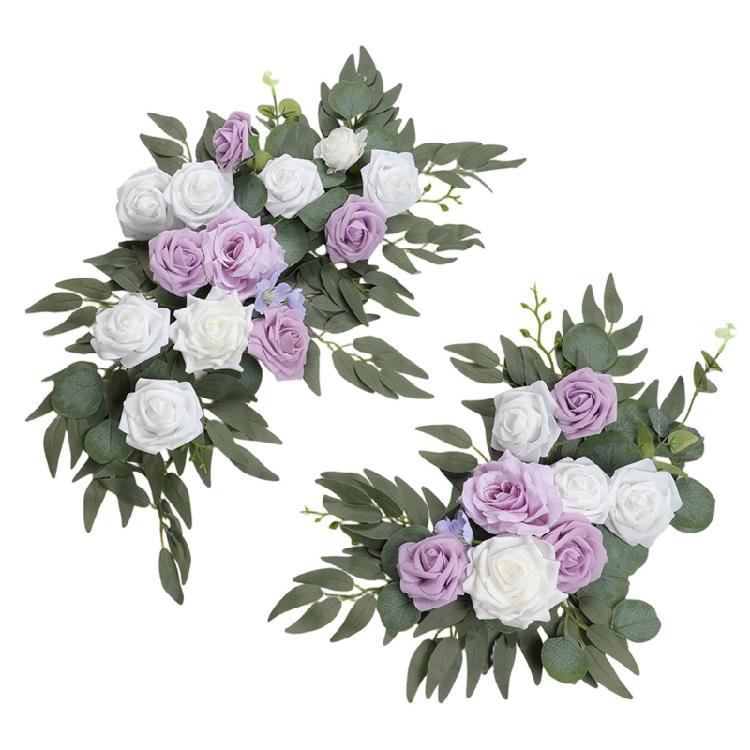 2Pcs Artificial Flower Swag Wedding Arch Flower Decoration for Wedding Ceremony Sign Wedding Arch Door Party Decoration 1