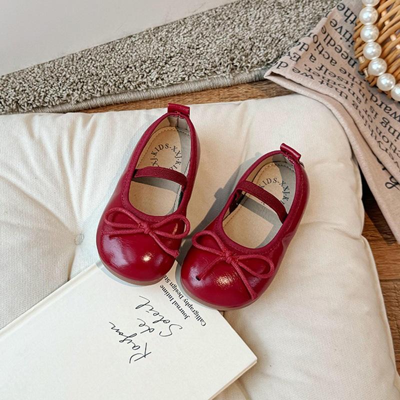 Children's Shoes Girls Soft Sole Spring Autumn Casual Ballet Shoes With Bowknot Non Slip Fashionable Baby Doll Flat Shoes