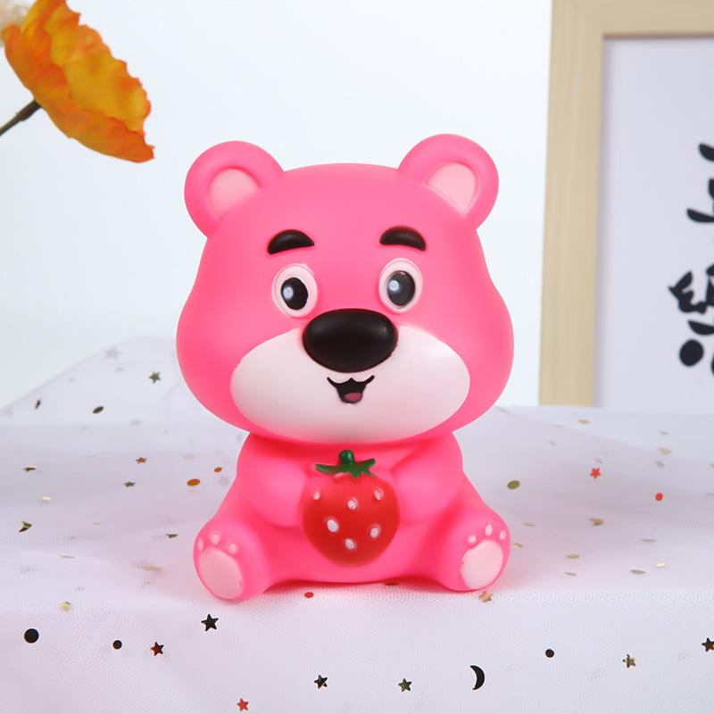 Cartoon Bear Night Light Anime Soft Bedroom Led Lights Keychain Christmas Gifts