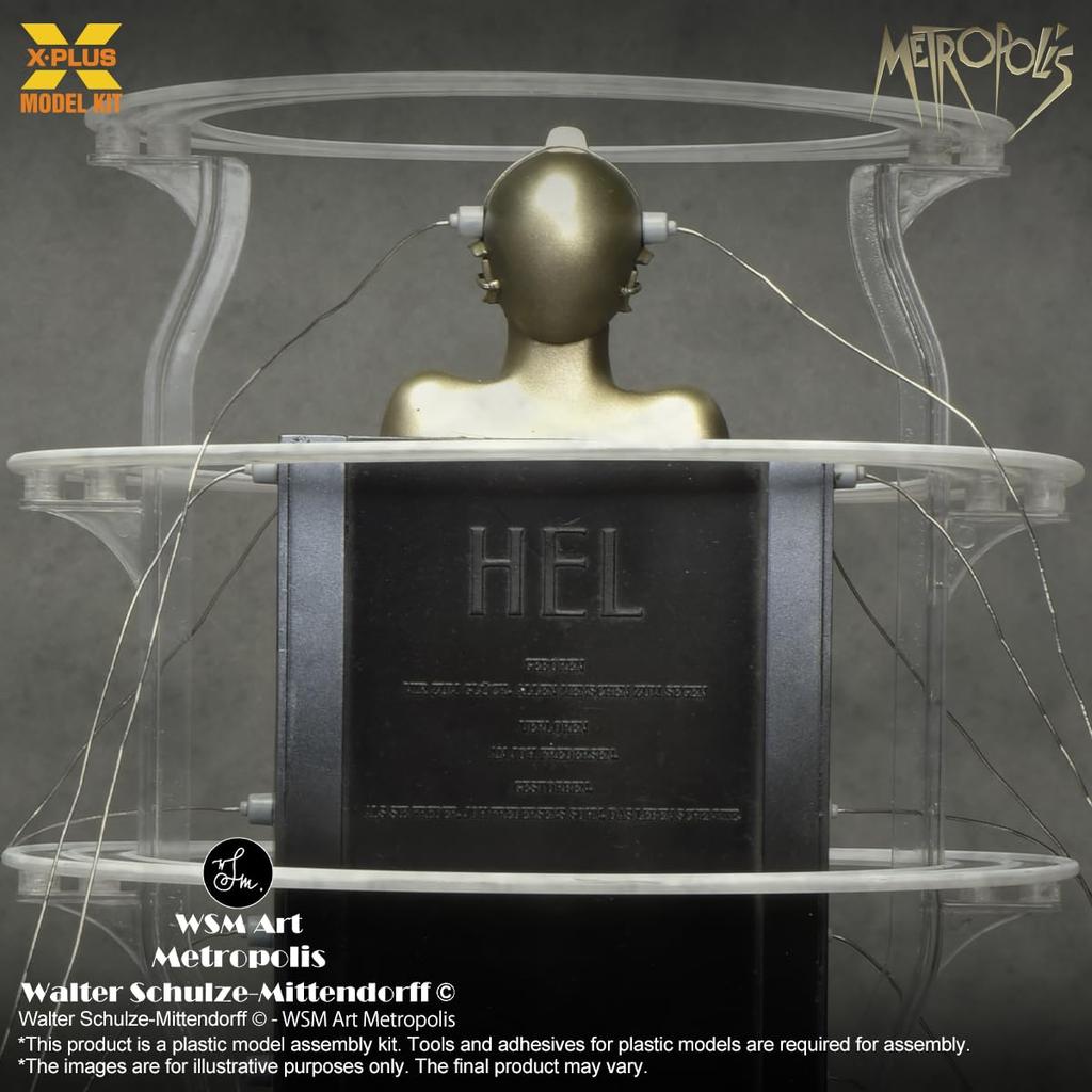 Metropolis Maschinenmensch Startup Scale Unpainted Plastic Model Kit X-Plus Ver. 1/8