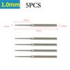 5 PCS 0.8-2.5mm Diamond Coated Drill Bits 2.35mm Shank For Glass Jade Amber Glass Diamond Punching Needle