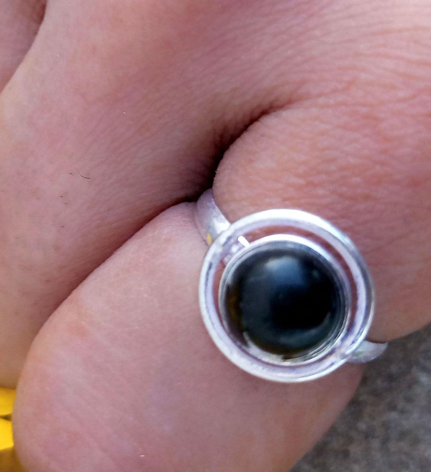 

Черный оникс Драгоценный камень Стерлинговое серебро 925 пробы с покрытием из серебра 1 шт. Кольцо chris-br171