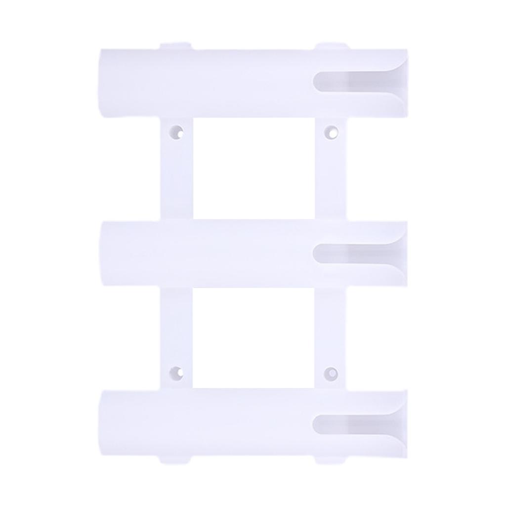 Wall Mounted Fishing Rod Holder Bracket 3 Rods Tube Plastic Boat Fishing Rod Racks