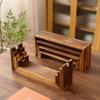 4pcs Small Wood Staircase Display Rack Dessert Display Stands Wood Shelves Figurine Storage Rack Kitchen Seasoning Storage Rack