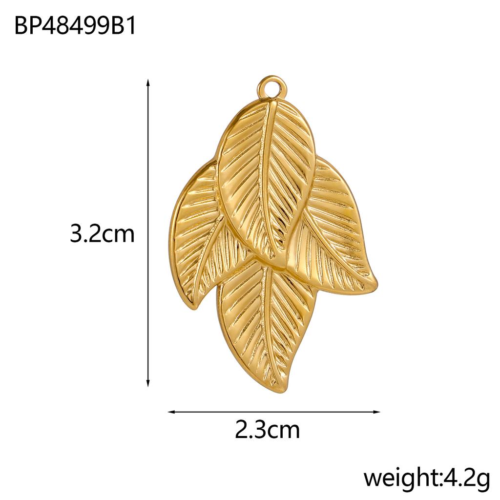 CARLIDANA Fashion Leaf Stainless Steel Charms Leaves Pendants DIY Drafts Fashion Jewelry Accessories Necklaces Jewelry Making