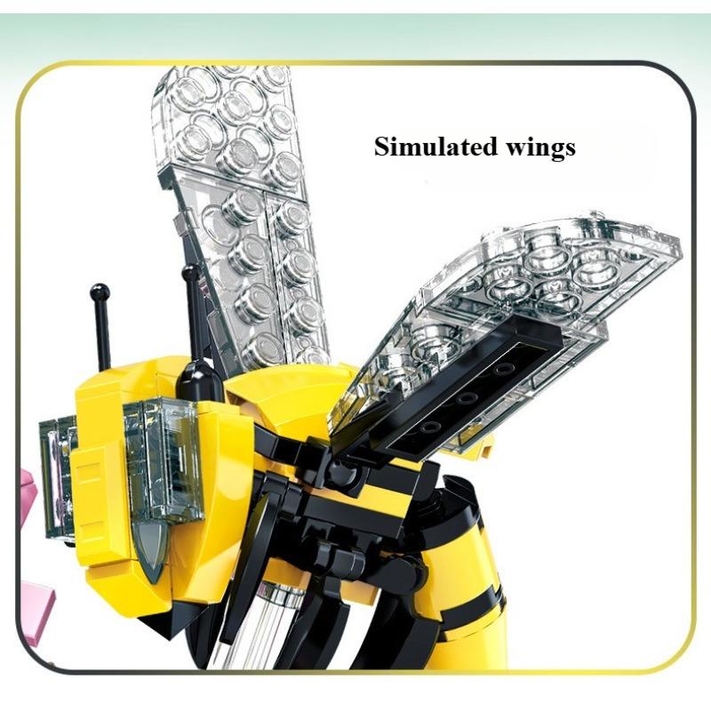 Children'S Mini Educational Building Blocks: Butterfly Bee Plant & Insect Series Puzzle Set-Perfect For Girls' Holidays