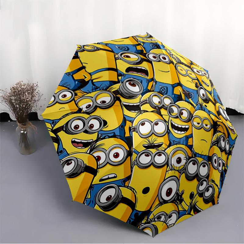 1pc Automatic Open/close Umbrella, Portable Travel Umbrella, Everyday Use - Outdoor Accessory, Artistic Pattern, Compact Design, Fashion Lovers Yy2509