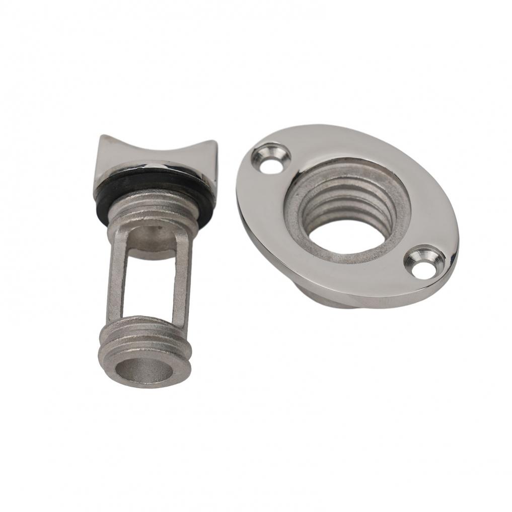 Easily Installed Marine Grade 316 Stainless Steel Oval Drains for Boats