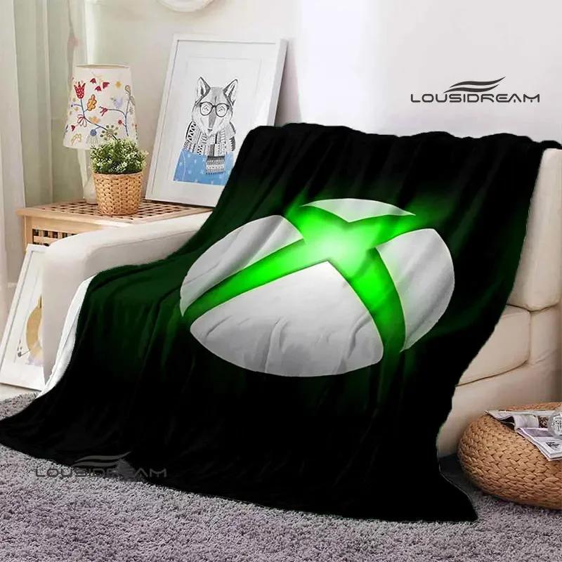 X-BOX LOGO printing blanket Flange Warm and beautiful blanket soft comfort bed blanket Home travel blanket birthday gift
