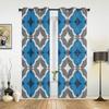 Bedroom Kitchen Curtain Geometric Figure Blue Grey Window Curtains Curtains for Living Room Decorative Items