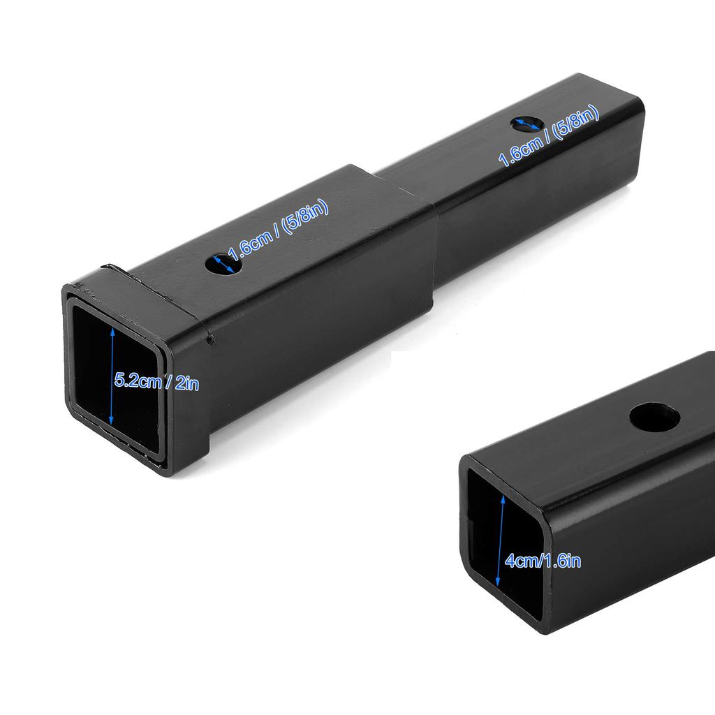 Car Hitch Receiver Extension Adapter for GTW/500 lbs TW Tow Bars, Car Trailer Connector, Dustproof and Corrosion-Resistant, 33cm Long